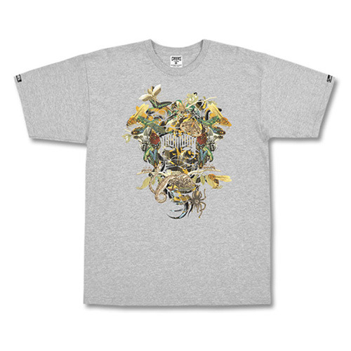 CROOKS &amp; CASTLES크룩스앤캐슬_Men&#039;s Knit Crew T-Shirt - Wild Medusa (Heather Grey)