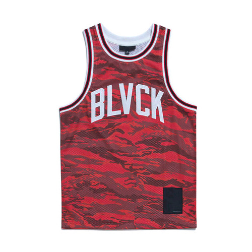 BLACK SCALE블랙스케일_Wave Logo Basketball Jersey (Red)