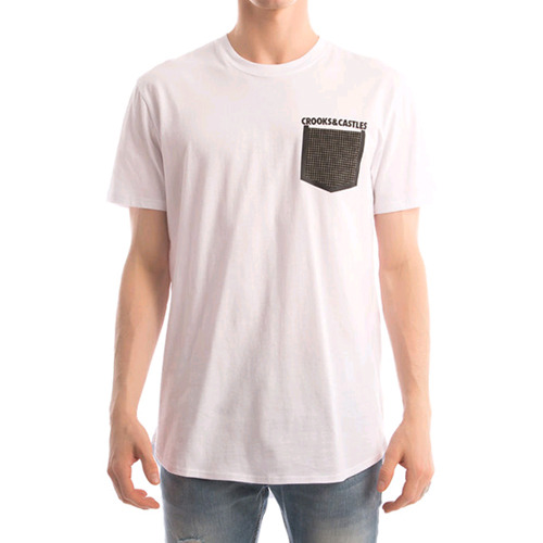 CROOKS &amp; CASTLES크룩스앤캐슬_Men&#039;s Knit Pocket T-Shirt - Stonewall (White)