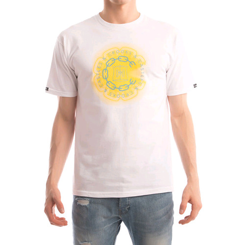 CROOKS &amp; CASTLES크룩스앤캐슬_Men&#039;s Knit Crew T-Shirt - Mirrors (White)