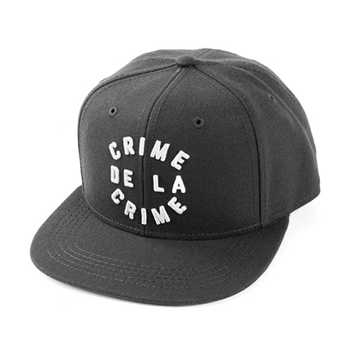 CROOKS &amp; CASTLES크룩스앤캐슬_Men&#039;s Woven Snapback Cap - Crime De La Crime (Black)