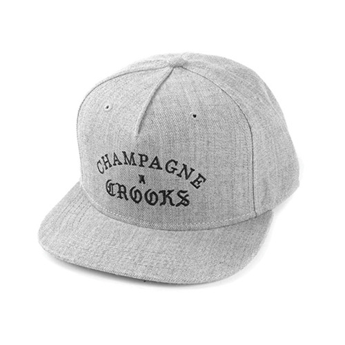 CROOKS &amp; CASTLES크룩스앤캐슬_Men&#039;s Woven Snapback Cap - Champagne Crooks (Speckle Grey)