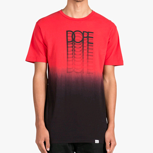 DOPE도프_Faded Logo Tee (Infrared)