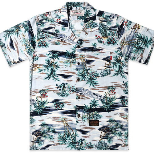 UNDERAIR언더에어_Lonly Island Aloha Shirt(U)(Deep Blue)