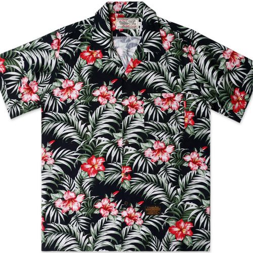 UNDERAIR언더에어_Tropical Night Aloha Shirt(U) - Navy