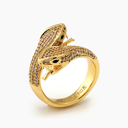 KINGICE킹아이스_Jungl Julz 18k Gold Snake Ring