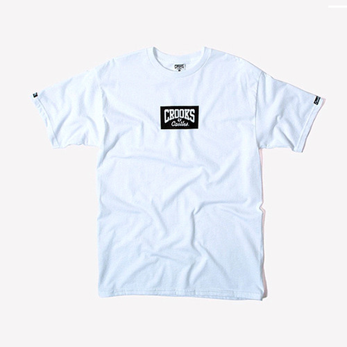 CROOKS &amp; CASTLES크룩스앤캐슬_Knit Crew T-Shirt - Minibox Logo (White)