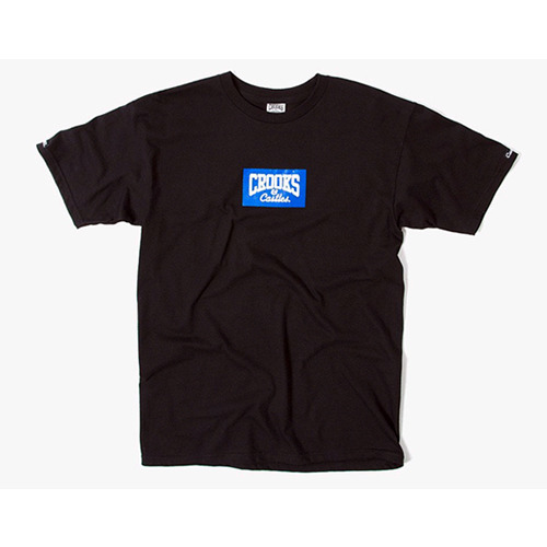 CROOKS &amp; CASTLES크룩스앤캐슬_Knit Crew T-Shirt - Minibox Logo (Black)