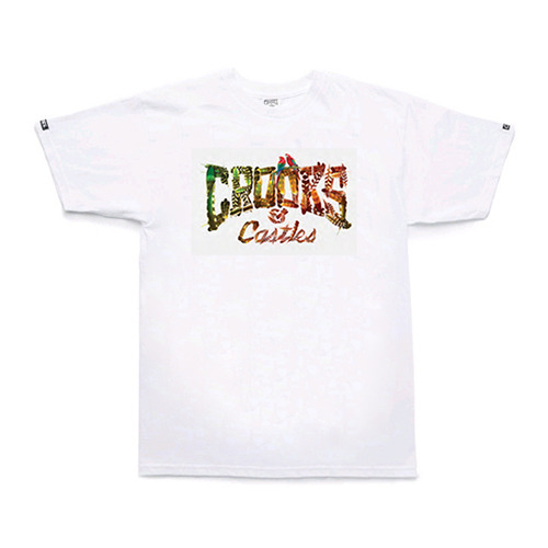 CROOKS &amp; CASTLES크룩스앤캐슬_Knit Crew T-Shirt - Crowned Core (White)