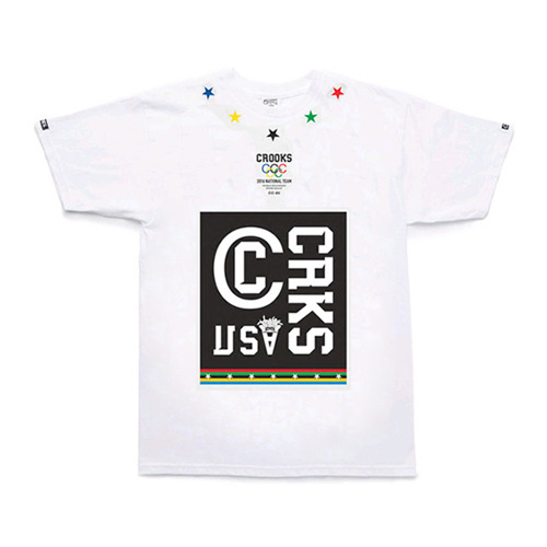 CROOKS &amp; CASTLES크룩스앤캐슬_Knit Crew T-Shirt - Hometeam (White)