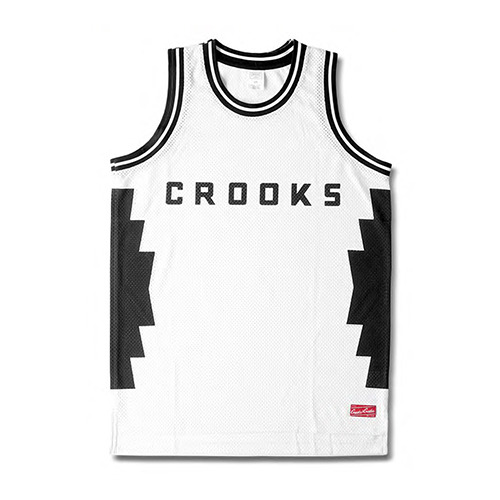 CROOKS &amp; CASTLES크룩스앤캐슬_ Knit Basketball Jersey - Tribal (White)