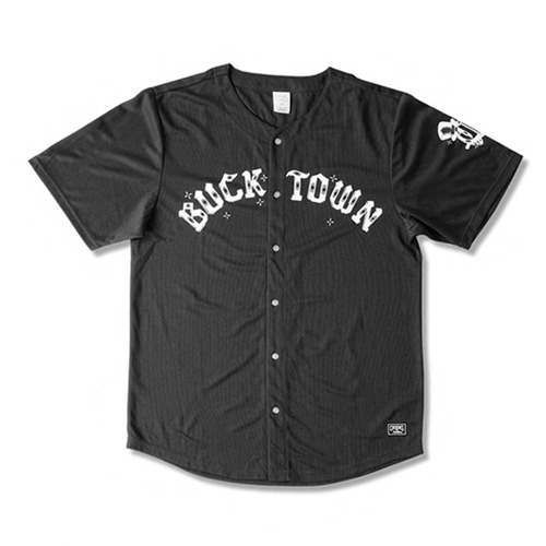 CROOKS &amp; CASTLES크룩스앤캐슬_Knit Baseball Jersey - Bucktown (Black)