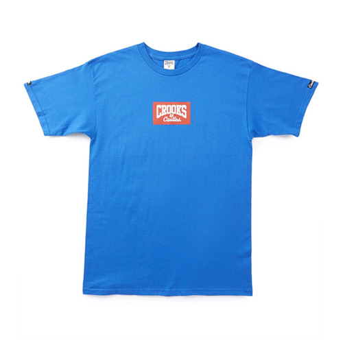 CROOKS &amp; CASTLES크룩스앤캐슬_Knit Crew T-Shirt - Minibox Logo (Cobalt)