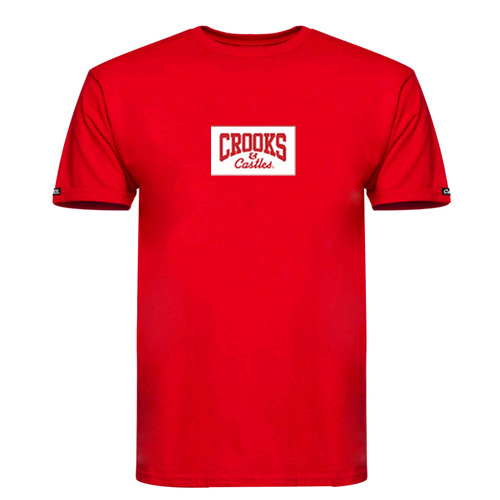 CROOKS &amp; CASTLES크룩스앤캐슬_Knit Crew T-Shirt - C Town (True Red)