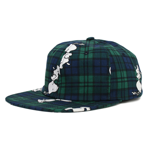 MONKIDS몬키즈_Famous dog snoopy check ball cap / Green