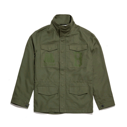 BLACK SCALE블랙스케일_BS X MOTOWN RECORDS WOMENS M-65 JACKET (OLIVE)