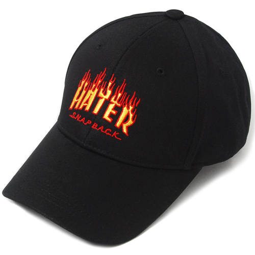 HATER헤이터_HATER Flame Embroidery Cap- Black