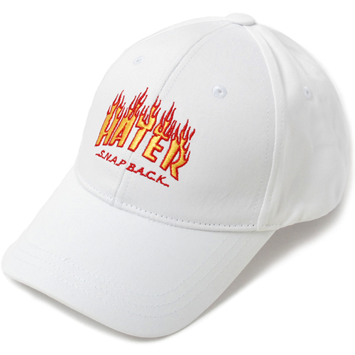HATER헤이터_HATER Flame Embroidery Cap- White