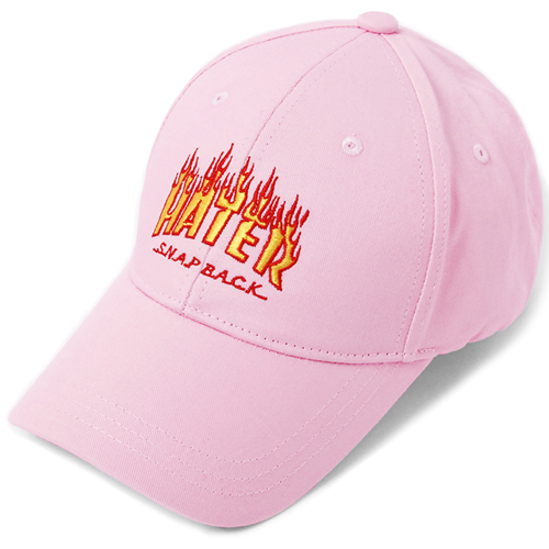 HATER헤이터_HATER Flame Embroidery Cap- Pink