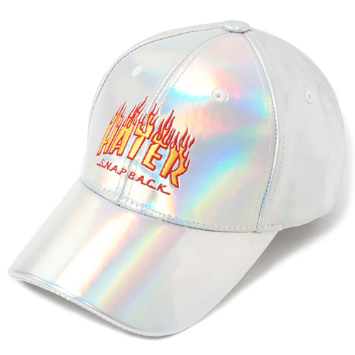 HATER헤이터_HATER Flame Embroidery Cap- Shiny Holographic
