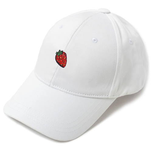 HATER헤이터_Strawberry Embroidery Cap- White