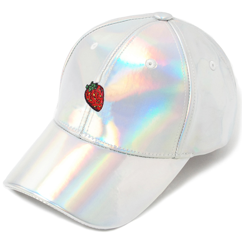 HATER헤이터_Strawberry Embroidery Cap- Shiny Holographic