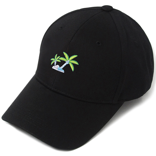 HATER헤이터_Coconut Tree Embroidery Cap- Black
