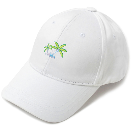 HATER헤이터_Coconut Tree Embroidery Cap- White