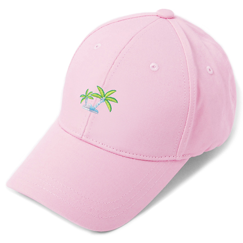 HATER헤이터_Coconut Tree Embroidery Cap- Pink
