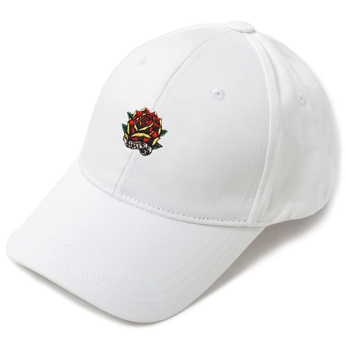 HATER헤이터_Rose Embroidery Cap- White