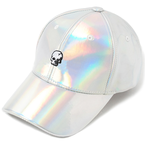 HATER헤이터_Skull Embroidery Cap- Shiny Holographic