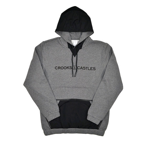 CROOKS &amp; CASTLES크룩스앤캐슬_Mens Knit Hooded Pullover - Iron (Dark Htr Grey)