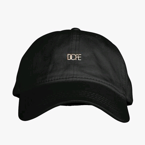 DOPE도프_Leather Micro Logo Cap (Black)