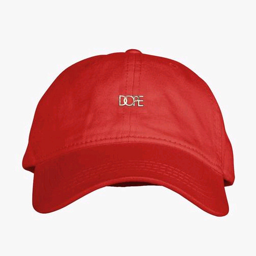 DOPE도프_Leather Micro Logo Cap (Red)