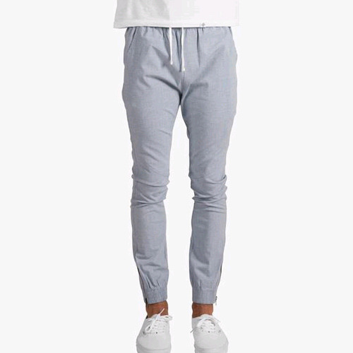 DOPE도프_Cosign Chambray Side-Zip Joggers (Blue)
