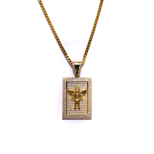 Design By TSS디자인바이티에스에스_SQUARE ANGEL PIECE Necklace (GOLD)