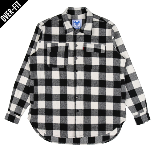 NASTY PALM네스티팜_[NYPM] NASTY NOISE FLANNEL SHIRTS (BLK)