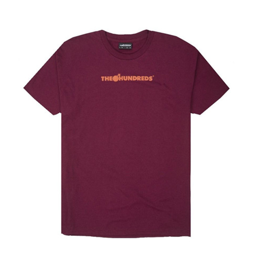 THEHUNDREDS더헌드레드_Bar Logo Halftone T-shirt (Burgundy)