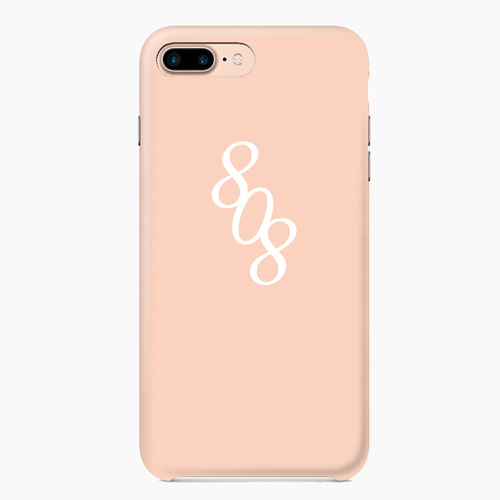 808팔공팔_808 Logo Mobile Case Peach