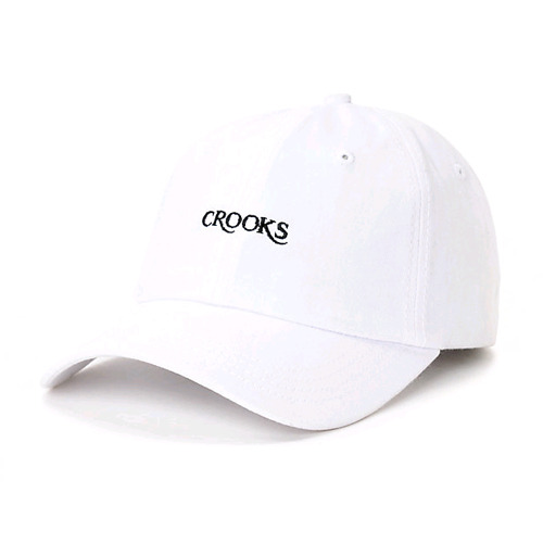 CROOKS AND CASTLES Dad Hat - Serif WHITE