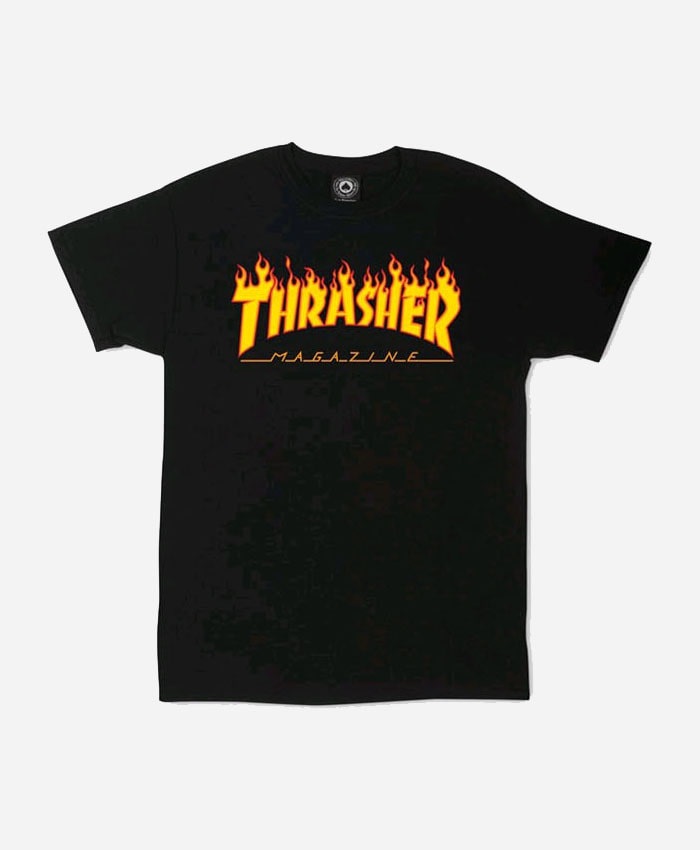 THRASHER트래셔_THRASHER FLAME T-SHIRT (BLACK)