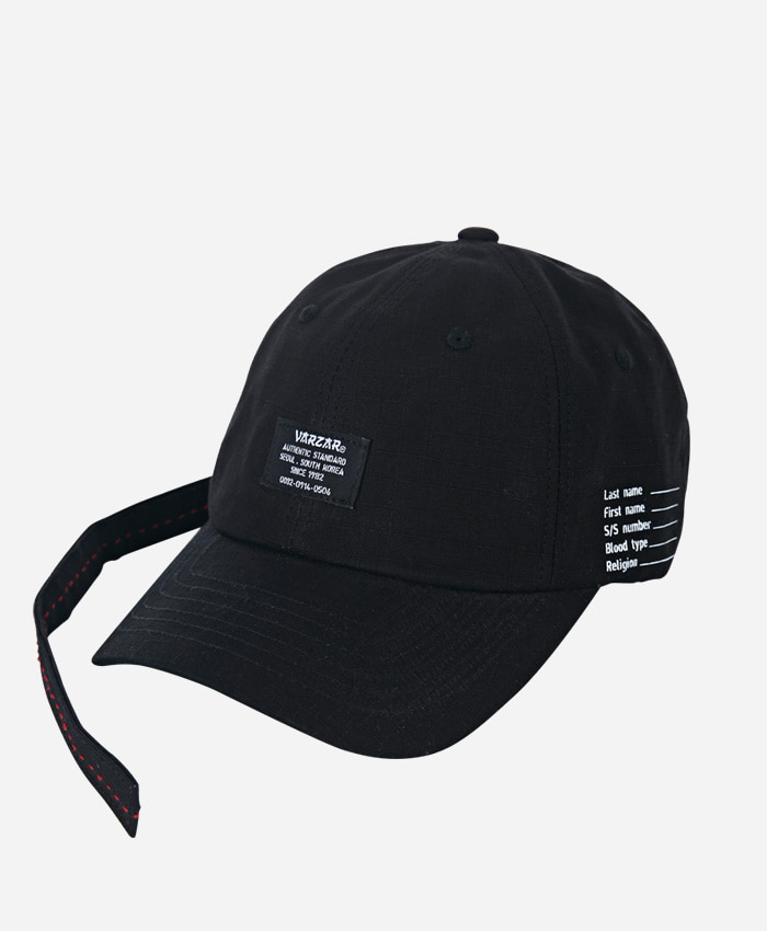 VARZAR바잘_Basic logo ballcap black