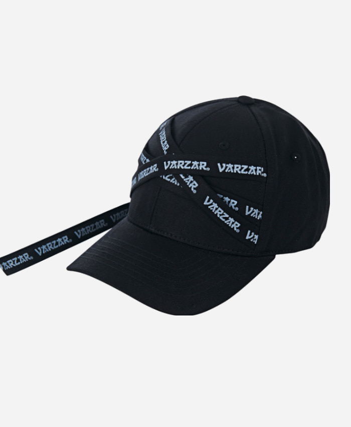 VARZAR바잘_Varzar logo long strap ballcap black