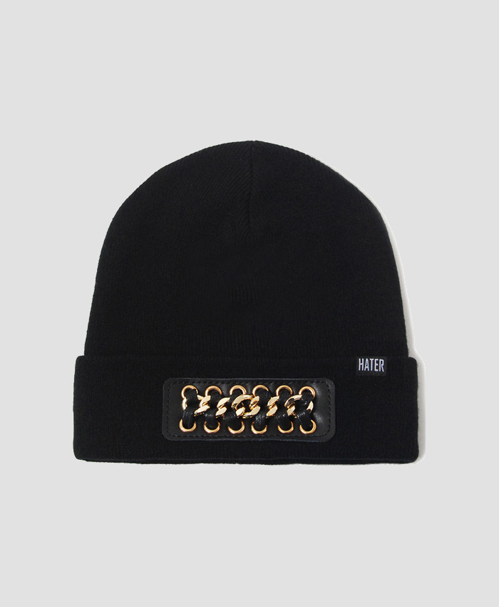 HATER헤이터_HATER Chain Wax Rope Beanie (Black or White)