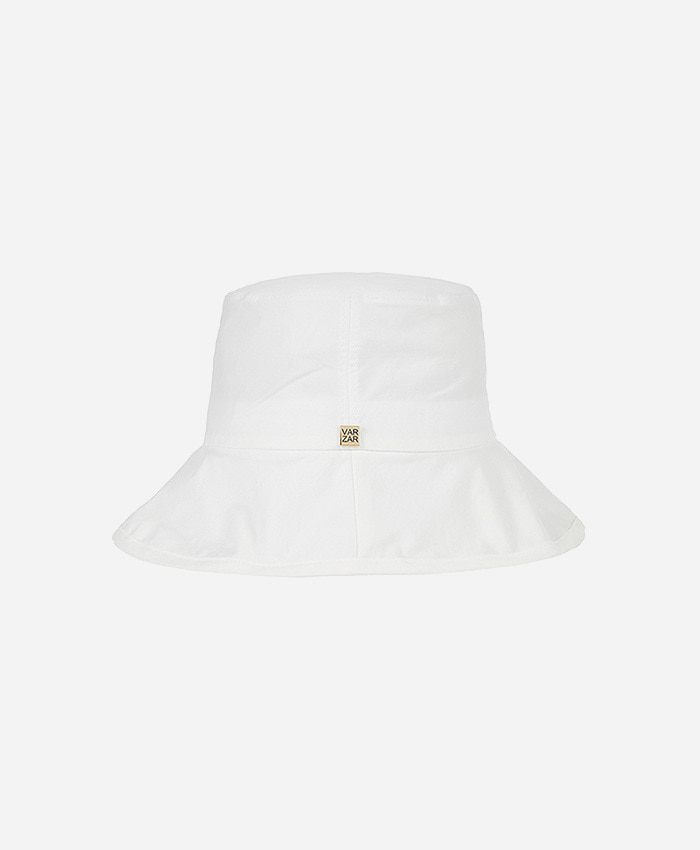 VARZAR바잘_Varzar Wide brim revet washing bucket hat white