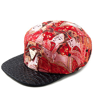 HATER헤이터_GEISHA SNAKE BRIM 5-PANEL CAMP CAP(RED)