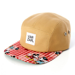 VARZAR바잘_vtg 1990 mickey mouse camp cap(red/beige)
