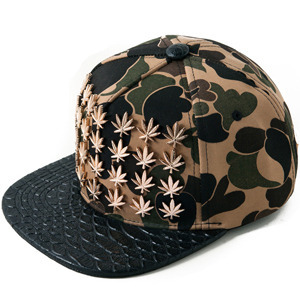 HATER헤이터_Gold Cannabis Studs Flag Big camo Snapback(Limited edition)