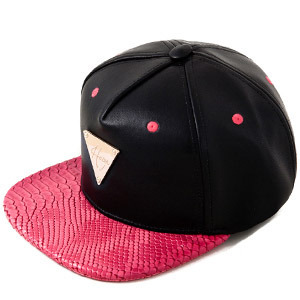 HATER헤이터_ Grain Leather with Pink Snake Brim(Pink)