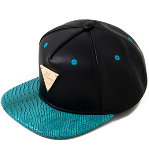 HATER헤이터_ Grain Leather with Teal Snake Brim